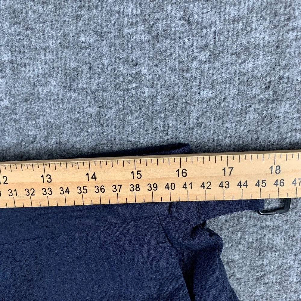 Polo Ralph Lauren Seersucker Pants Men 32x27 Navy Blue Old Money Side Straps